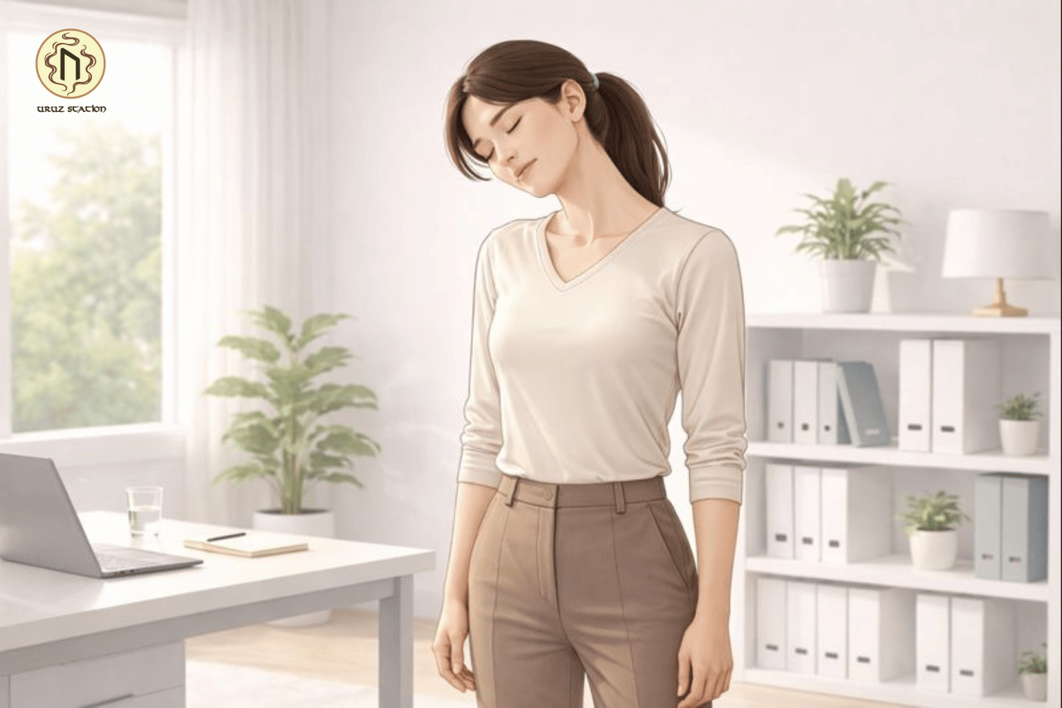 Chuyển động nhẹ vai và cổ là bài tập khí công phù hợp cho người bận rộn