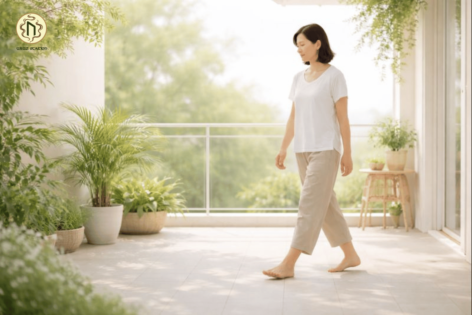 Bắt đầu bước từng bước chậm rãi và cảm nhận