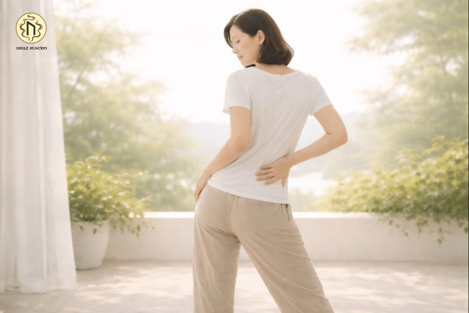 Vặn mình nhẹ để kéo giãn cơ