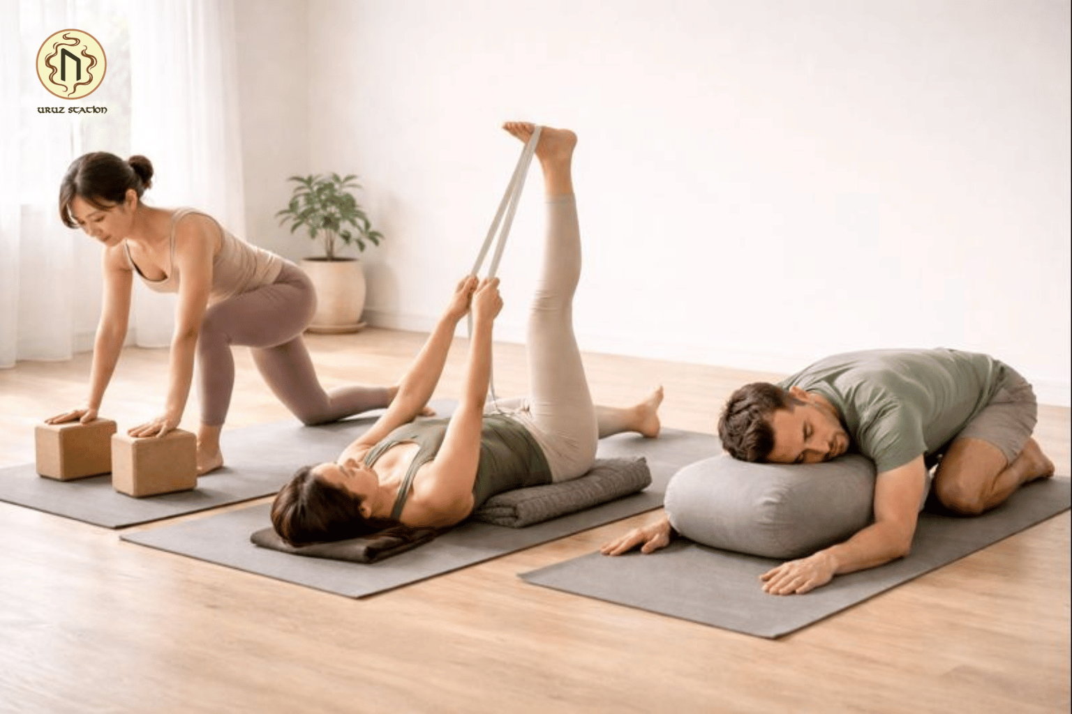 Sử dụng dụng cụ hỗ trợ tập yoga là giải pháp an toàn cơ bản