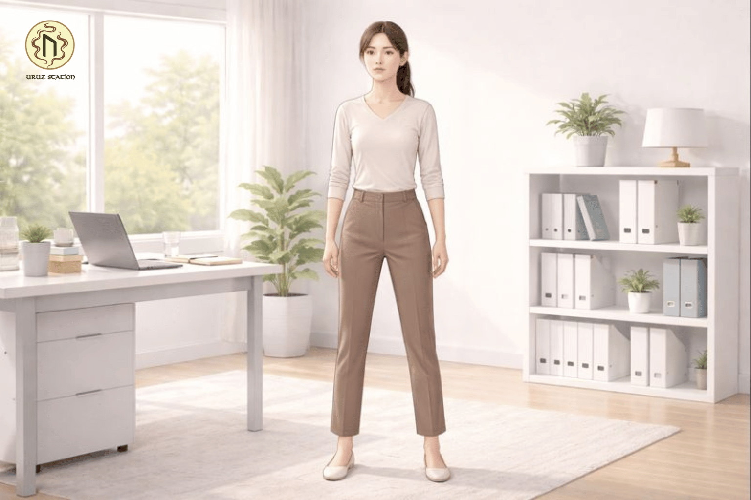 Tư thế đứng nền tảng trước khi tập khí công cho người bận rộn