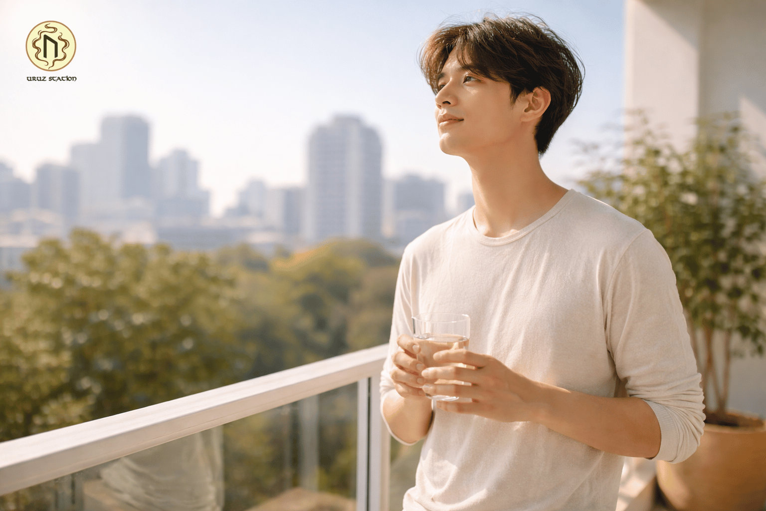 Một ly nước ấm giữa ánh sáng ban mai — khoảnh khắc nhỏ nhưng giúp khởi động ngày mới chủ động và tỉnh táo