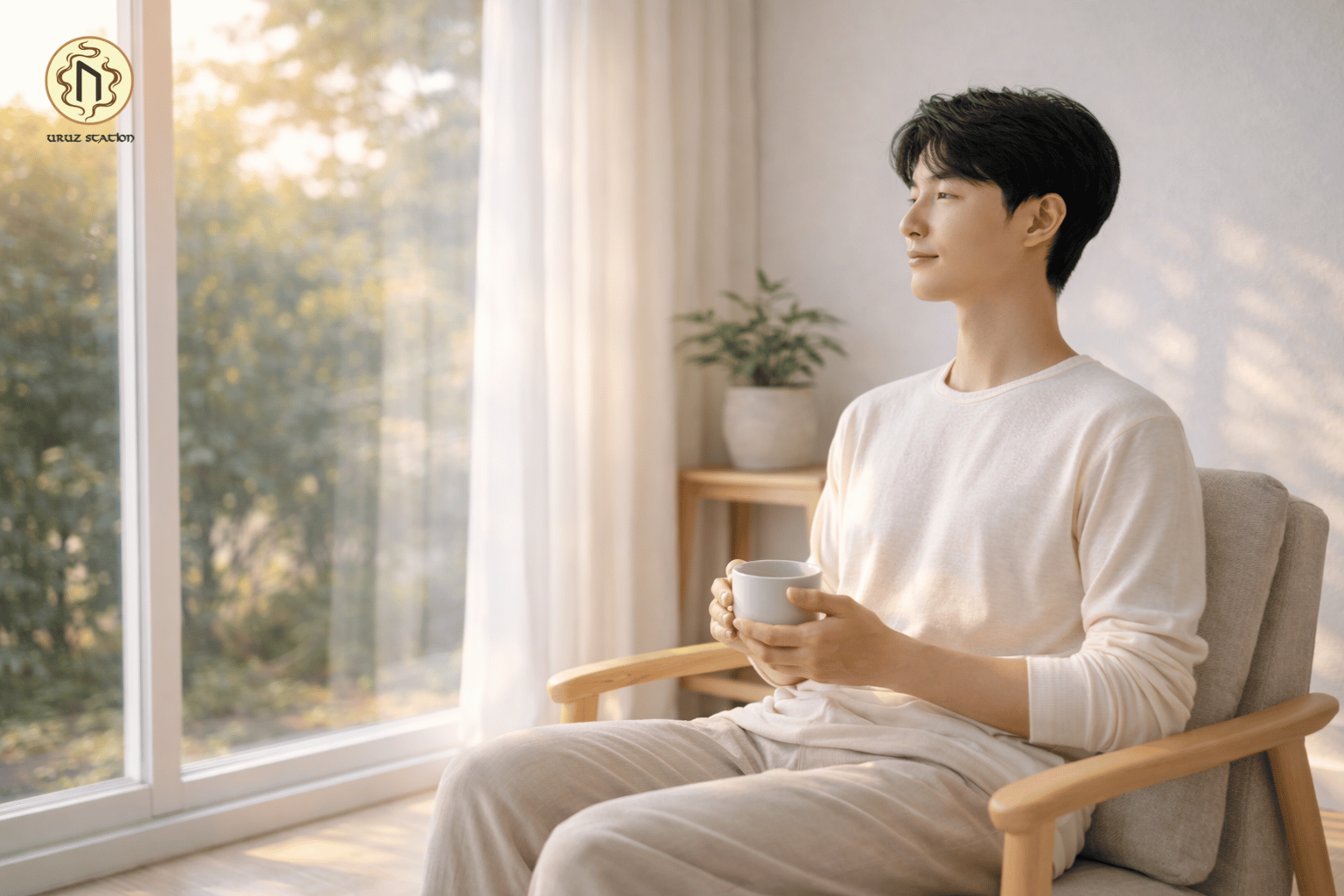 Khoảnh khắc yên tĩnh bên cửa sổ giúp bạn kết nối lại với chính mình. Tự đồng hành bắt đầu từ những phút giây đơn giản như vậy — khi bạn cho phép bản thân chậm lại và cảm nhận sự an yên trong hiện tại.