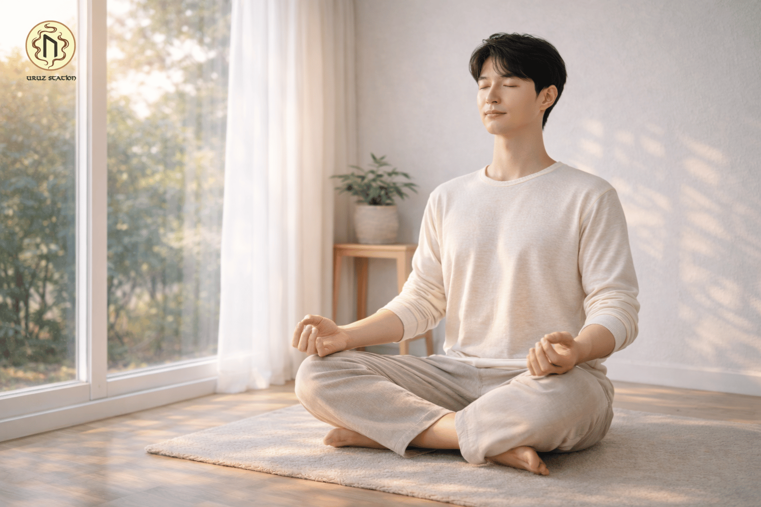 Khoảnh khắc thiền định trong ánh sáng buổi sáng giúp bạn quay về với chính mình. Khi tâm trí lắng lại, hành trình tự yêu thương và chữa lành nội tâm (inner healing) bắt đầu một cách tự nhiên.