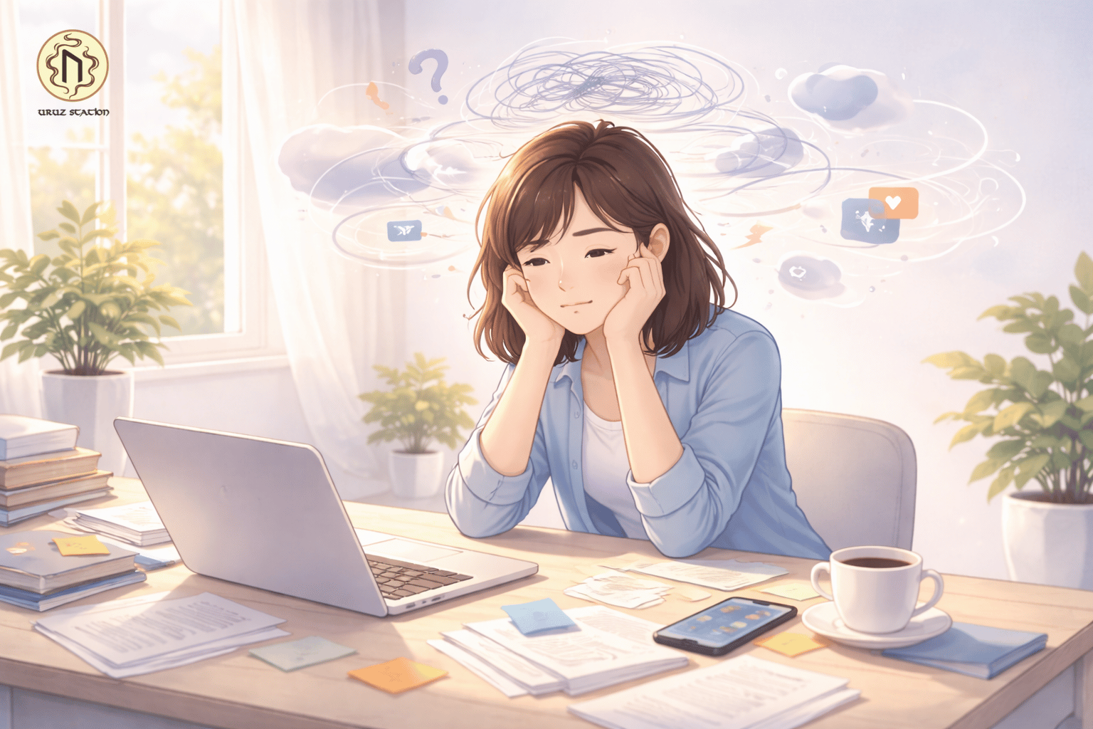 Tâm trí quá tải và áp lực công việc là dấu hiệu phổ biến khi cơ thể cần được reset.